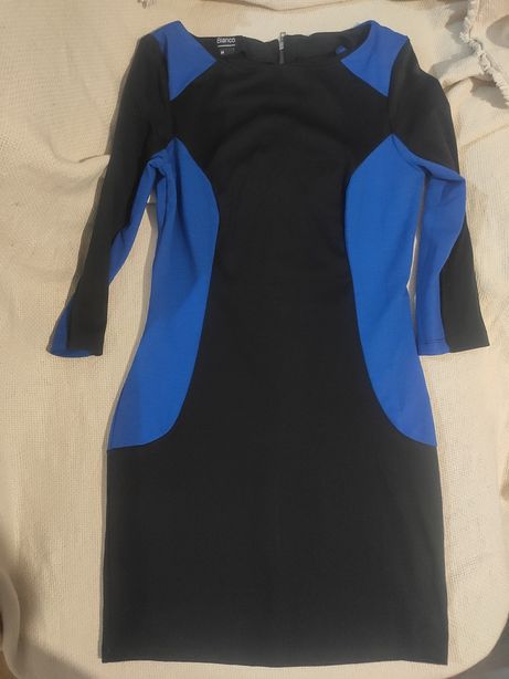 czarno-niebieska sukienka