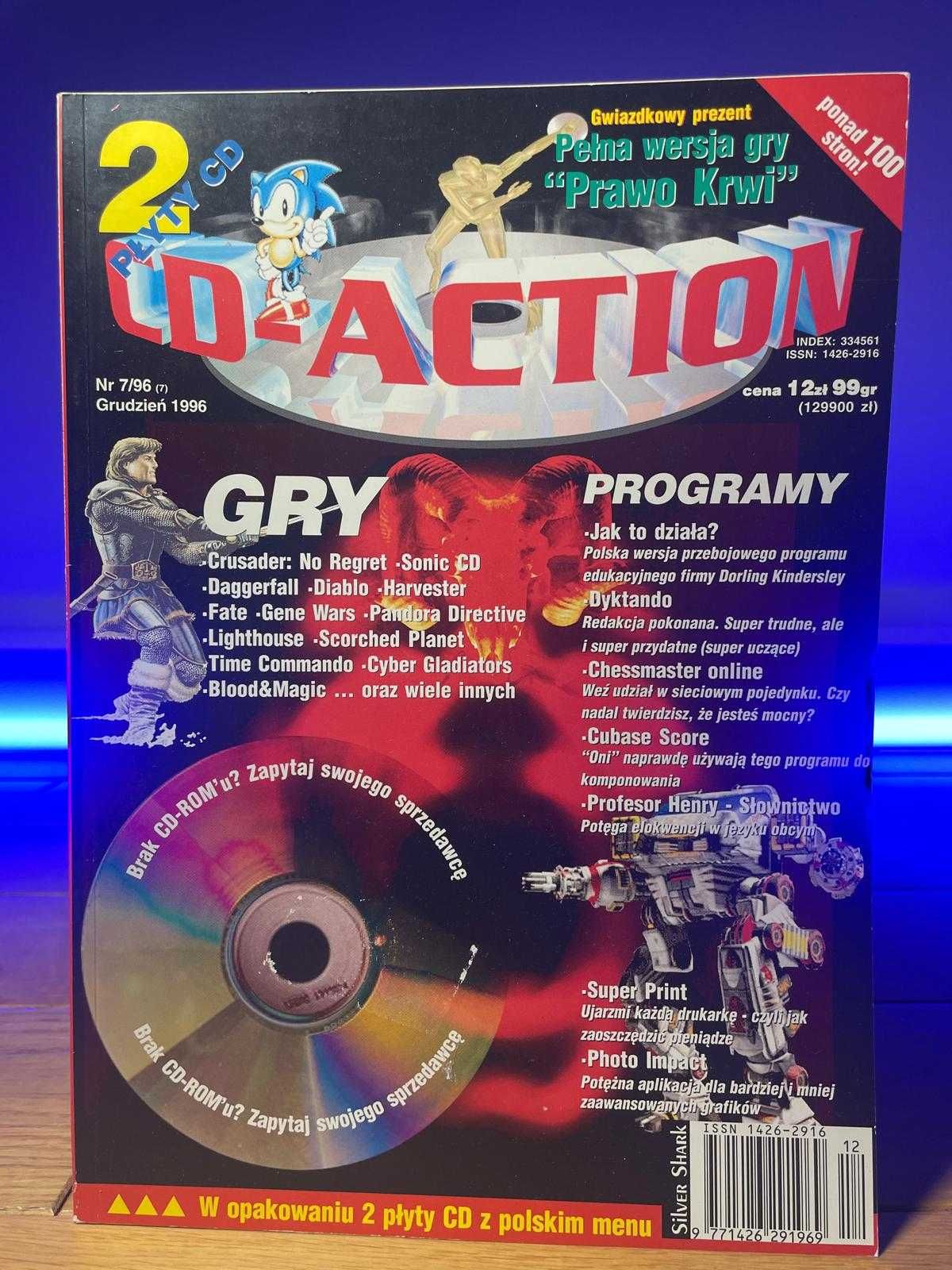 CD-Action 7/96 | Diablo, Daggerfall, Sonic CD, Crusader, Blood & Magic