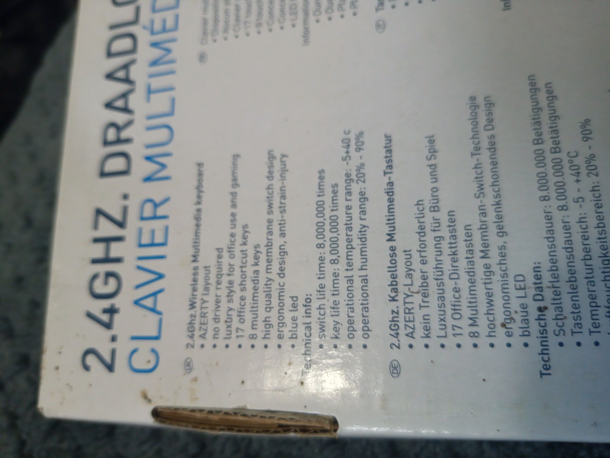 Klawiatura bezprzewodowa Grundig 2,4 Hz multimedialna do komputera