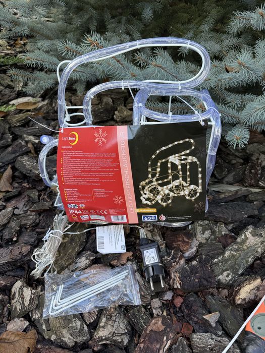 Світлодіодний новорічний олень, лошадка, потяг