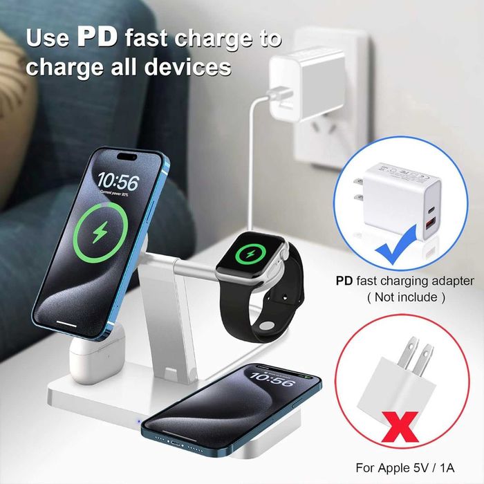 FDGAO B620 Bezprzewodowa ładowarka indukcyjna iPhone Apple Watch 15W