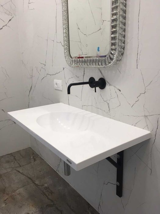 умивальник зі стільницею, рукомийник зі штучного каменю, мийка