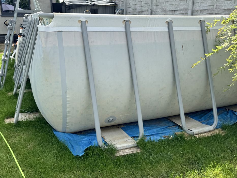 Duzy basen 7,4x3,4 + 2x Mata Solarna