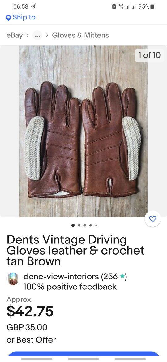 Кожаные перчатки. Dents.