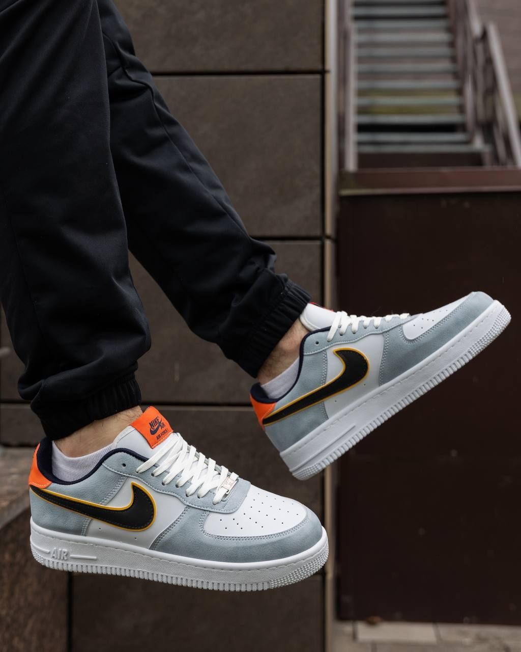 Nike Air Force White Orange Black