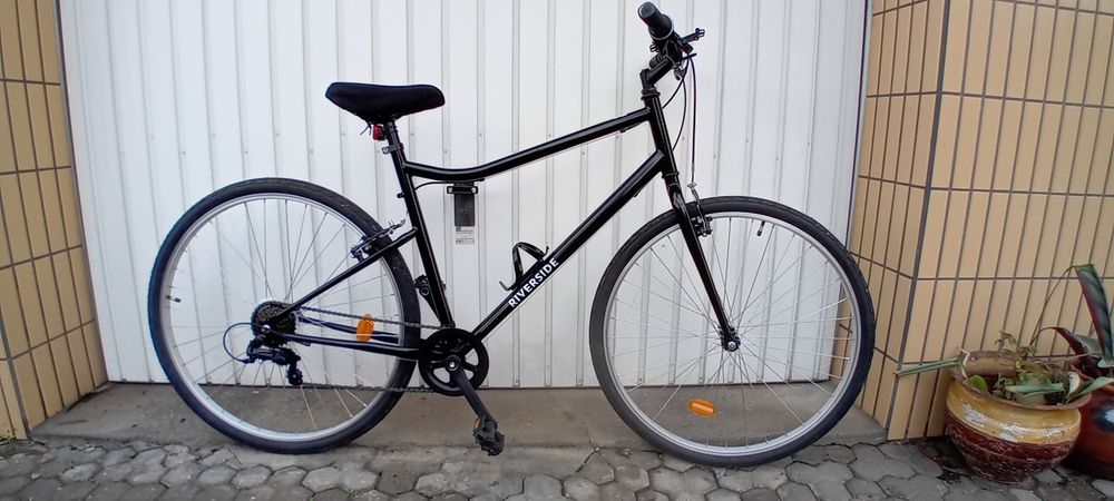 Bicicleta de trekking riverside 100 preto