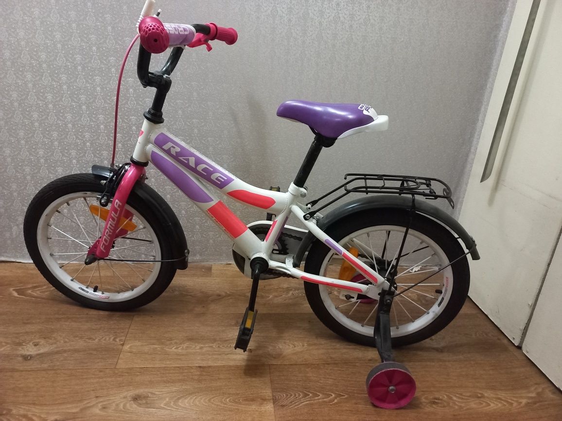 Дитячий велосипед Formula Race діаметр коліс 16, для дівчинки.