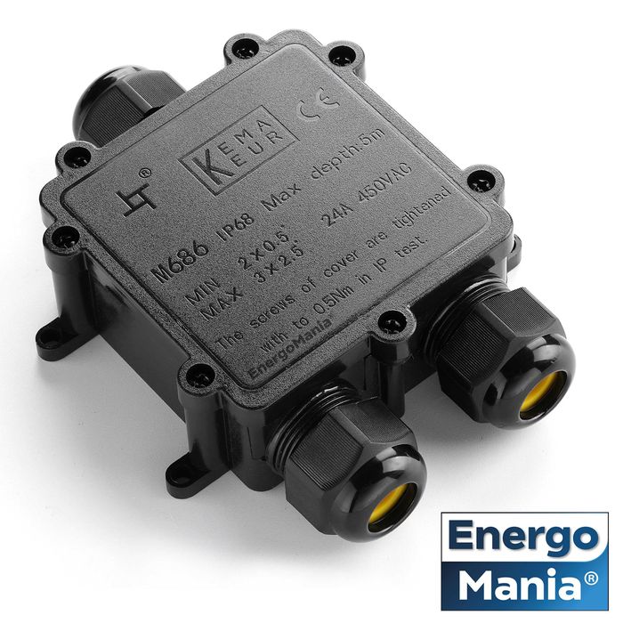 Mufa złącze puszka kablowa IP68 do łączenia hermetycznie kabli w ziemi