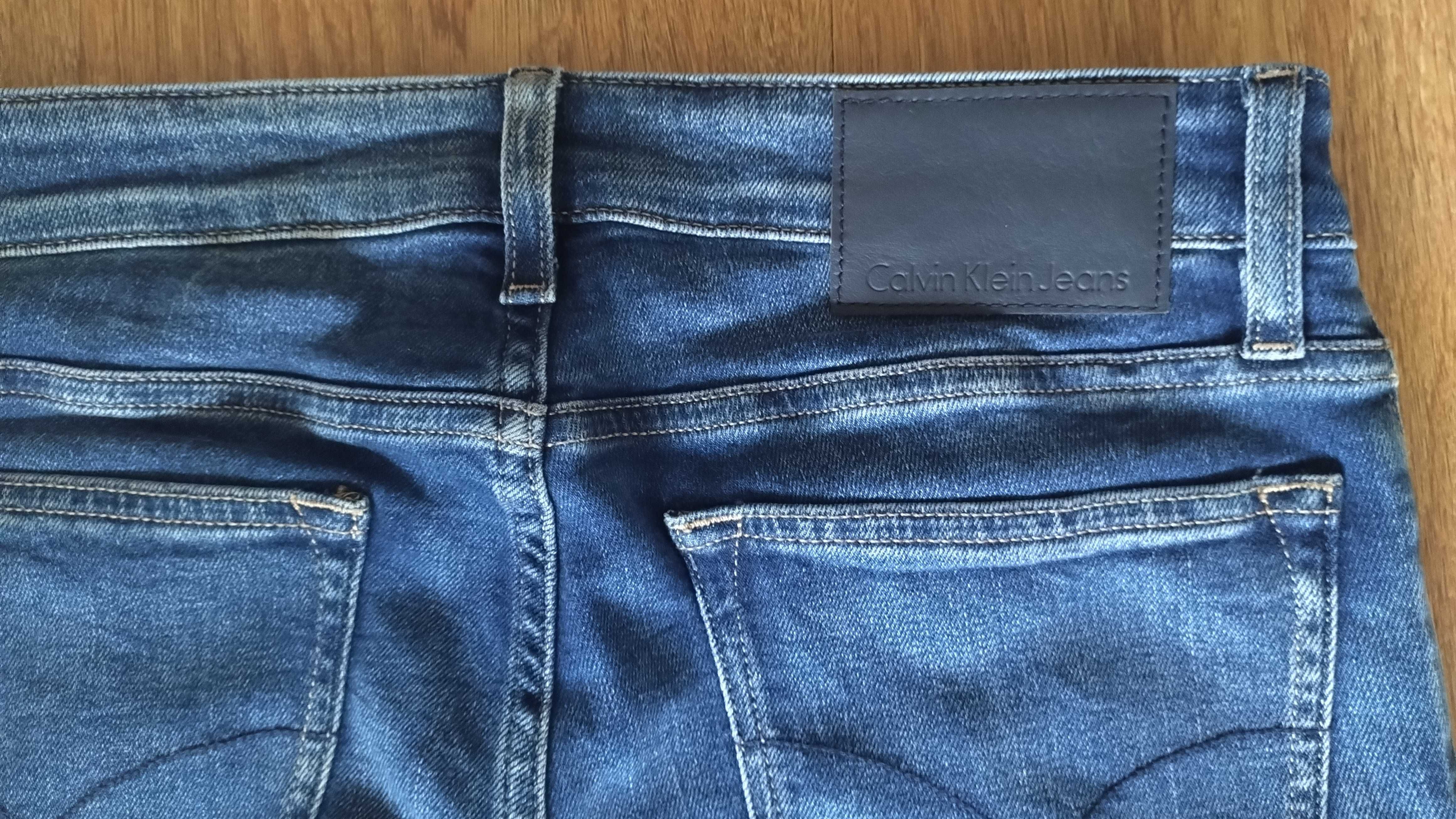 Calvin Klein Jeans true dark blue stretch 29/32 spodnie męskie jeansow