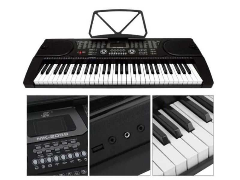 Keyboard Organy 61 Klawiszy Zasilacz MK-2089 syntezator pianinko