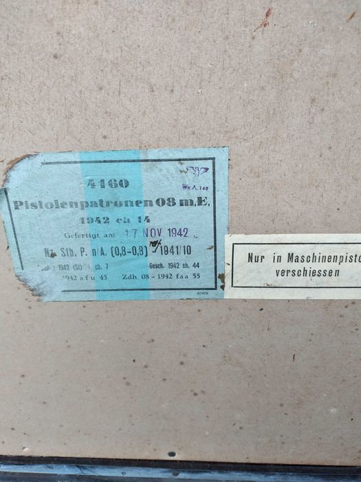 Oryginalna niemiecka skrzynia na amunicję z II wojny światowej