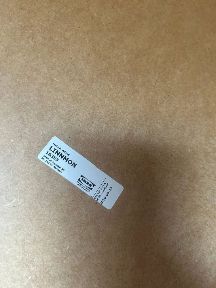 Blat biurko linnmon ikea 150x75 z regulowanymi nozkami