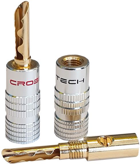 Wtyk głośnikowy banan metalowy Cross-Tech W4 (2 szt) do kolumn