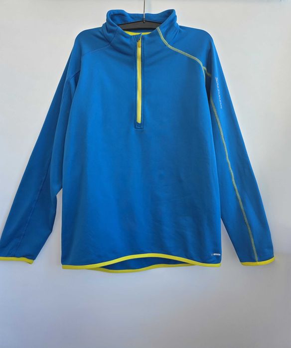 Женская голубая термо кофта на молнии salomon флиска флисовая кофта