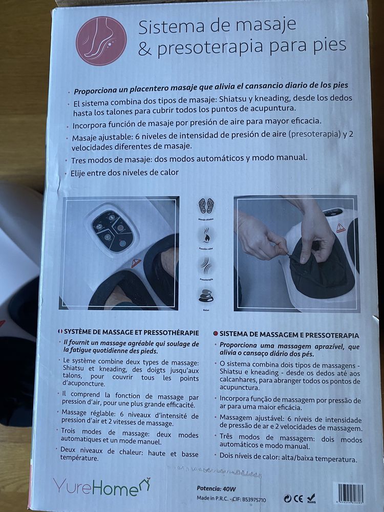 Aparelho de Massagem e Pressoterapia