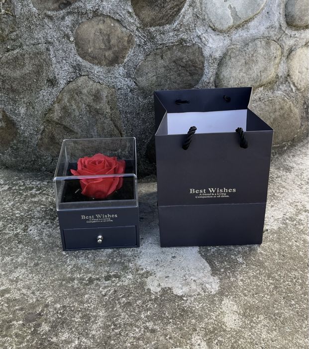 Подарунковий набір/справжня троянда з кулоном