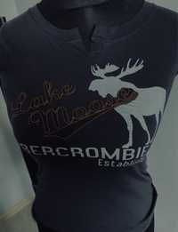 Abercrombie & Fitch grafit koszulka T- Shirt damska XS bawełna nadruk