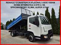 Renault D , D-Gama,  3.0Dxi 150KM Następca Atleon NT500  Wywrotka ,Kiper 3-str 4.1m,, Klima, Sprowadzony! Super stan!