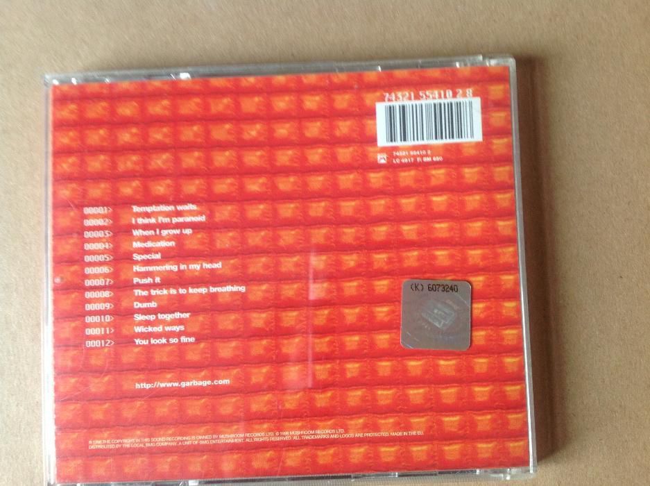 garbage/ version 2,0/cd z 1998r