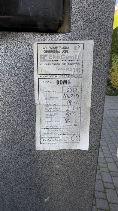 Cześci do pieca EcoCentr