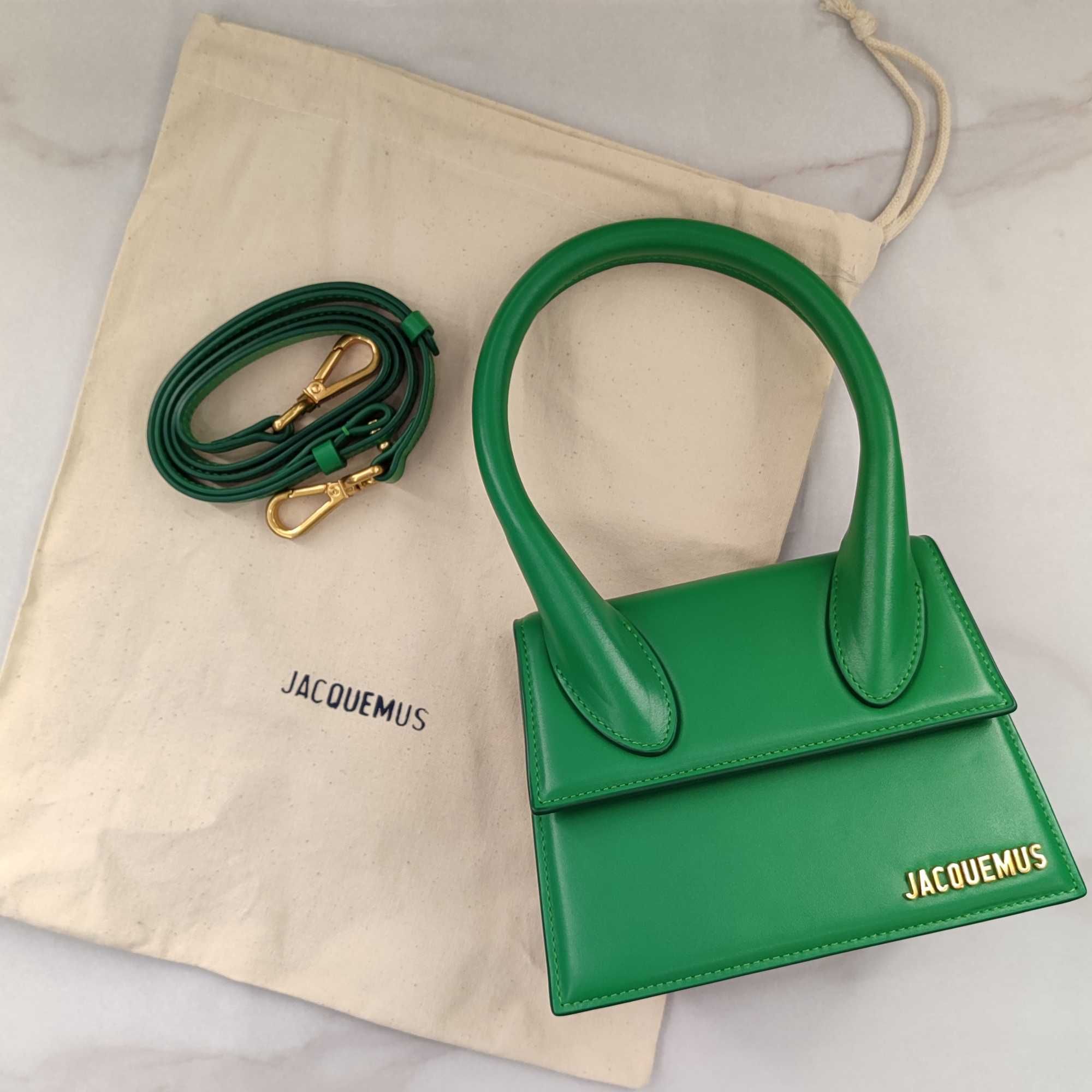 Сумка Jacquemus Le Chiquito Medium leather bag Green