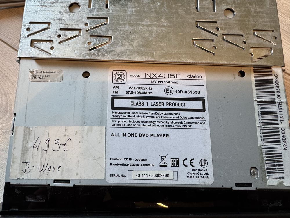 Clarion NX 405E DVD