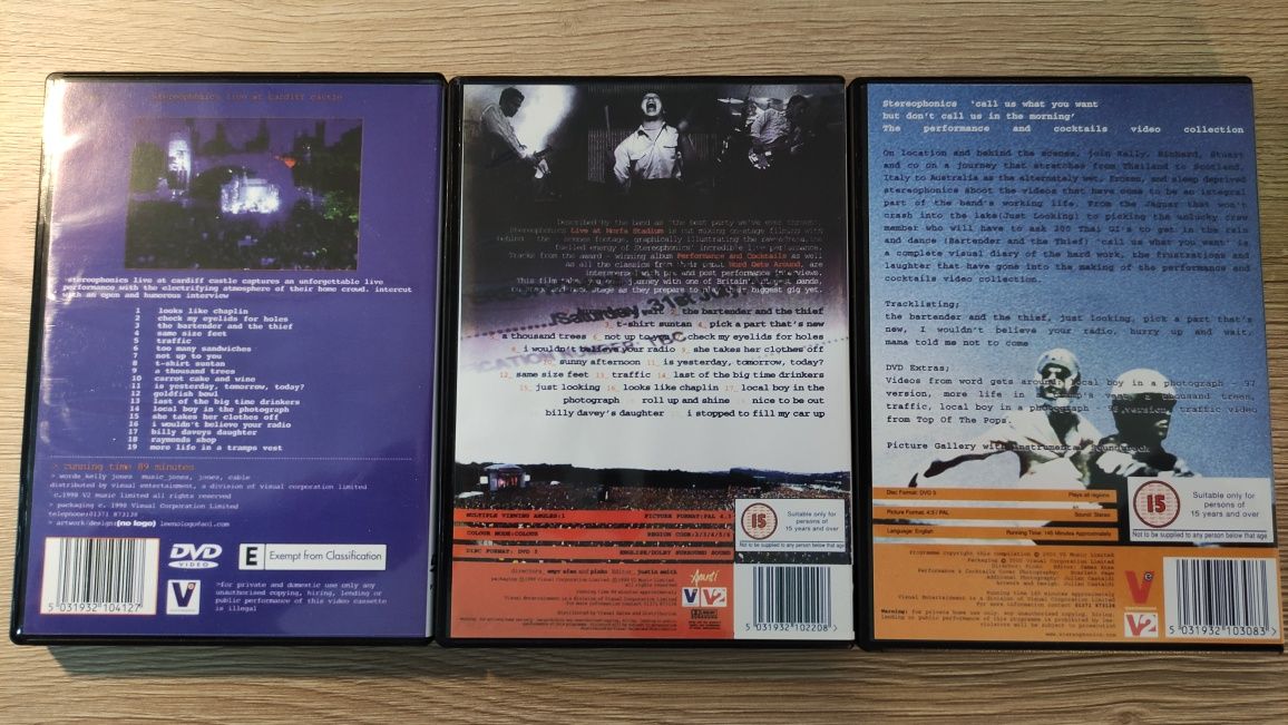 Stereophonics - Collection 3xDVD-2004, 2xLive, teledyski, dużo bonusów