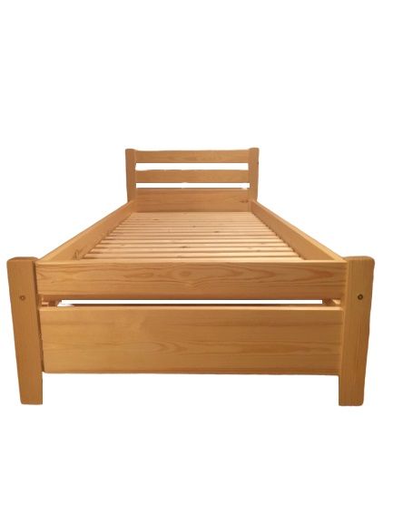 Łóżko N2 sosnowe drewniane hotelowe do pensjonatu dziecięce 90x200