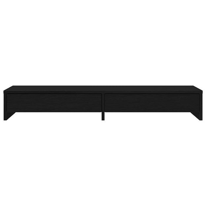 Vidaxl Podstawka Pod Monitor, Z Szufladami, Czarny Dąb, 100X27X15 Cm