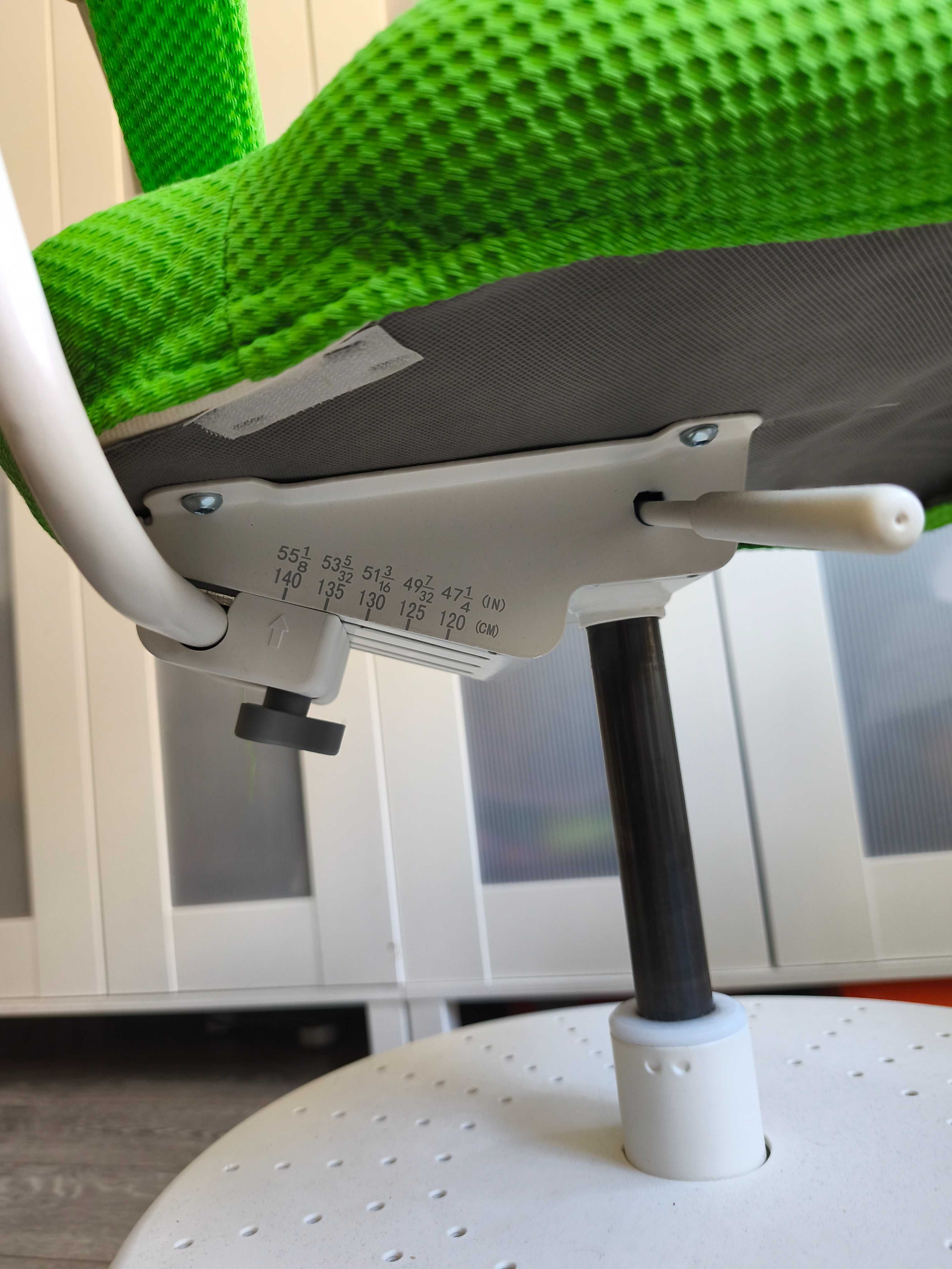 Ikea VIMUND. Dziecięce krzesło biurowe, zielone