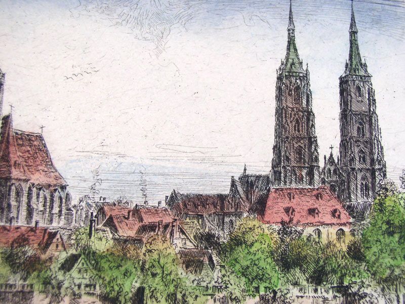 BRESLAU Dominsel – Ostrów Tumski - Paul Fuhrmann akwaforta