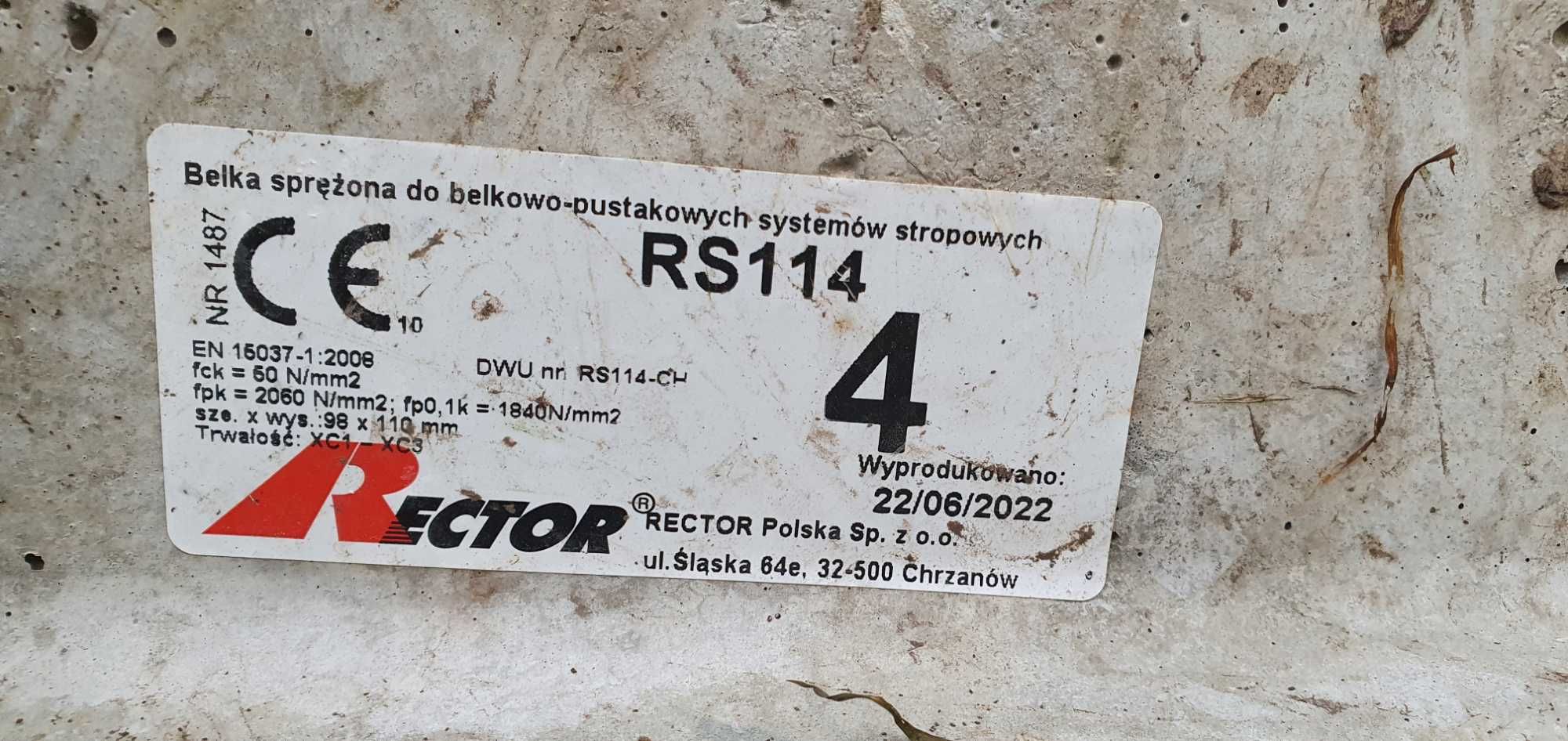 Belki stropowe Rector RS 112 2m RS 114 4m.
