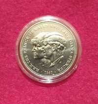 Reino Unido - moeda de 25 pence de 1981 em cápsula