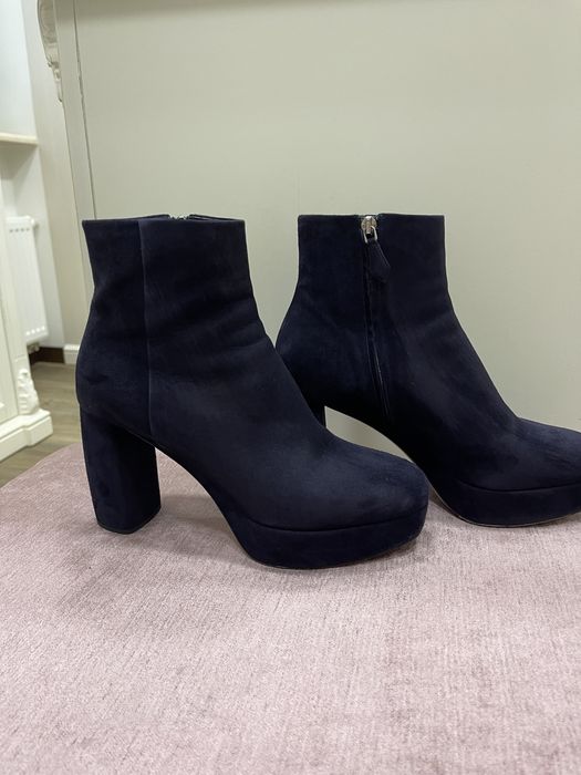 Обувь женская, батильоны синие