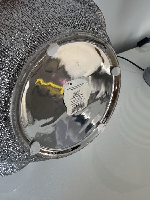 Home & You duza srebrna miska dekoracyjna misa srednica 32 cm