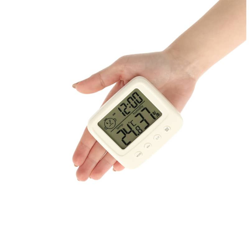 higrometr zegar termometr pokojowy wilgotnościomierz lcd