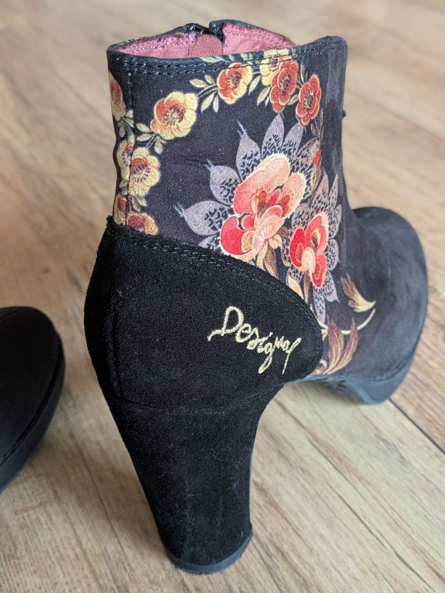 Desigual 38 botki buty na obcasie