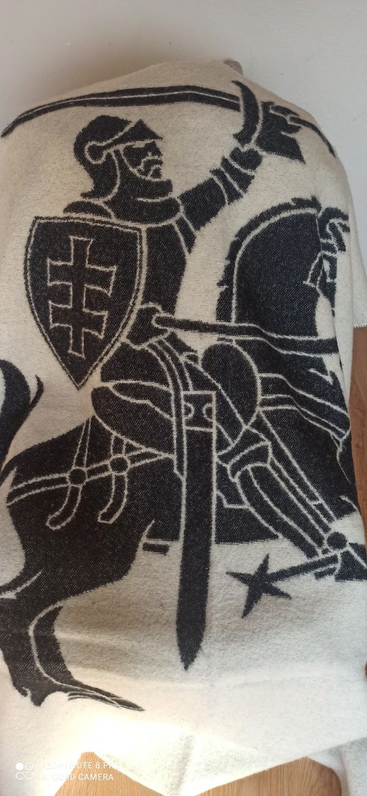 Barker textiles żakardowy koc wełniany rycerz