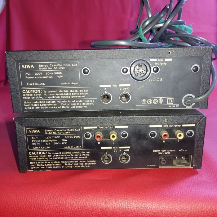Стереокассетна дека Aiwa L22,SD-L22E, SD-L22BH.Japan.