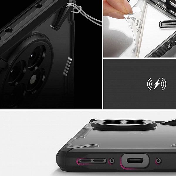 Etui Ringke Fusion X na OnePlus 13R - przezroczysto-czarne