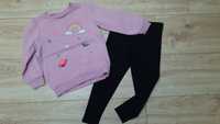 98 BLUZA dresowa tęcza LEGGINSY getry Primark NOWE