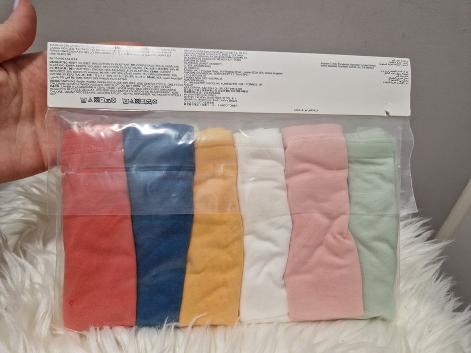 Majtki damskie 6-pack Amazon Essentias roz. S