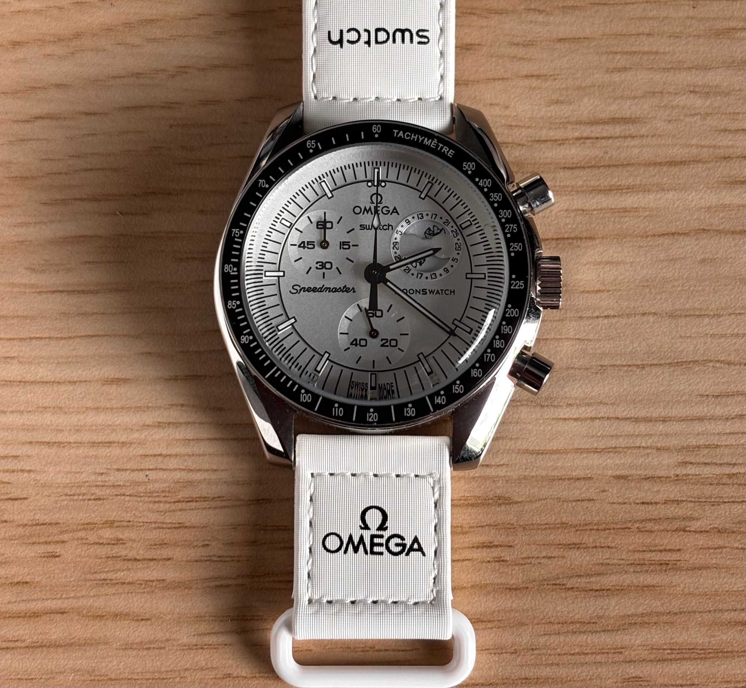 MoonSwatch Omega Moonphase Snoopy – metalowa koperta, nowy