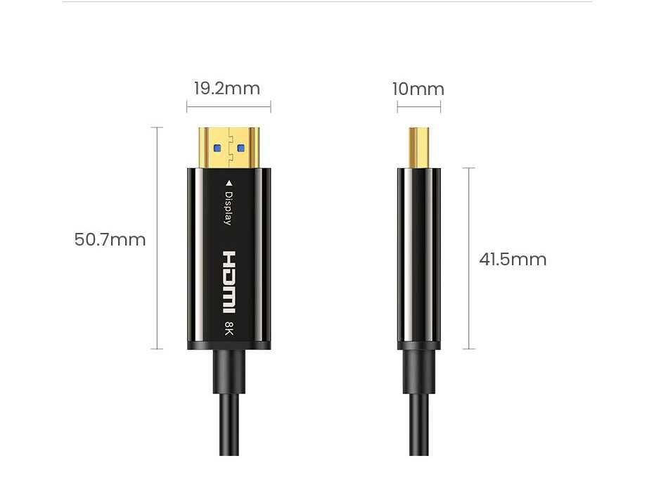 HDMI 2.1 Оптический Кабель 8k 60hz 4k 120hz Ugreen 10/15/20/25/30/40 м