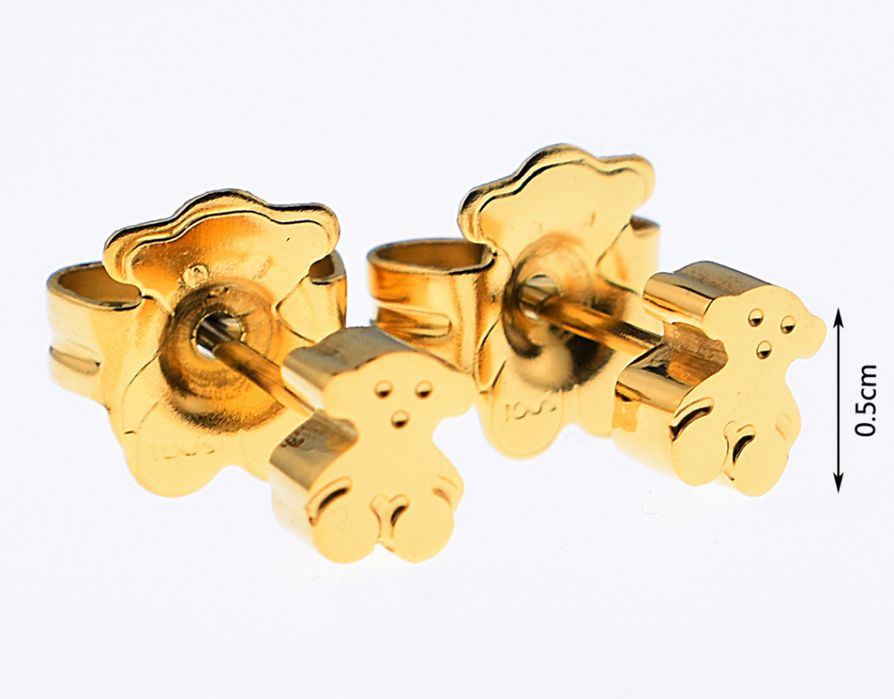 Nowe kolczyki tous 0,5 cm zlote