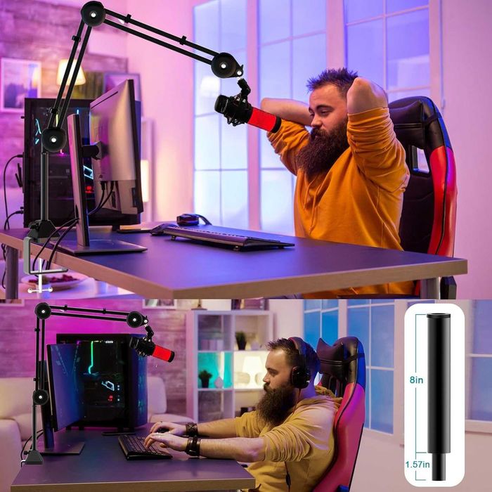 Wysięgnik ramię mikrofonu Aveek, regulowany, nożycowy, obrotowy