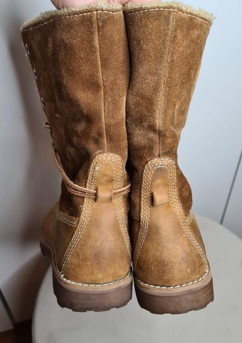Timberland 36 zimowe trapery ocieplane brązowe wodoodporne junior dams