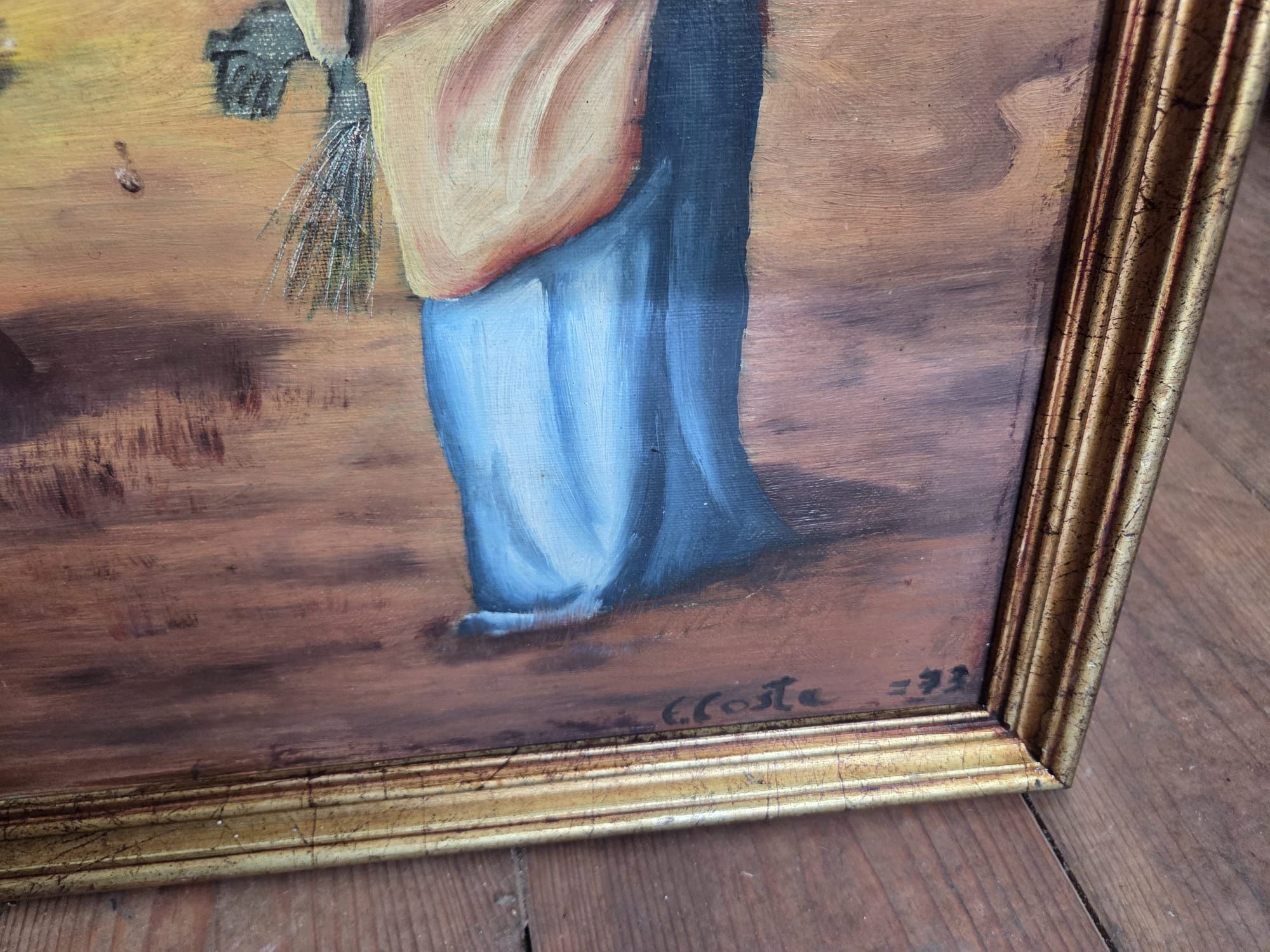 Tela a óleo bem pintada