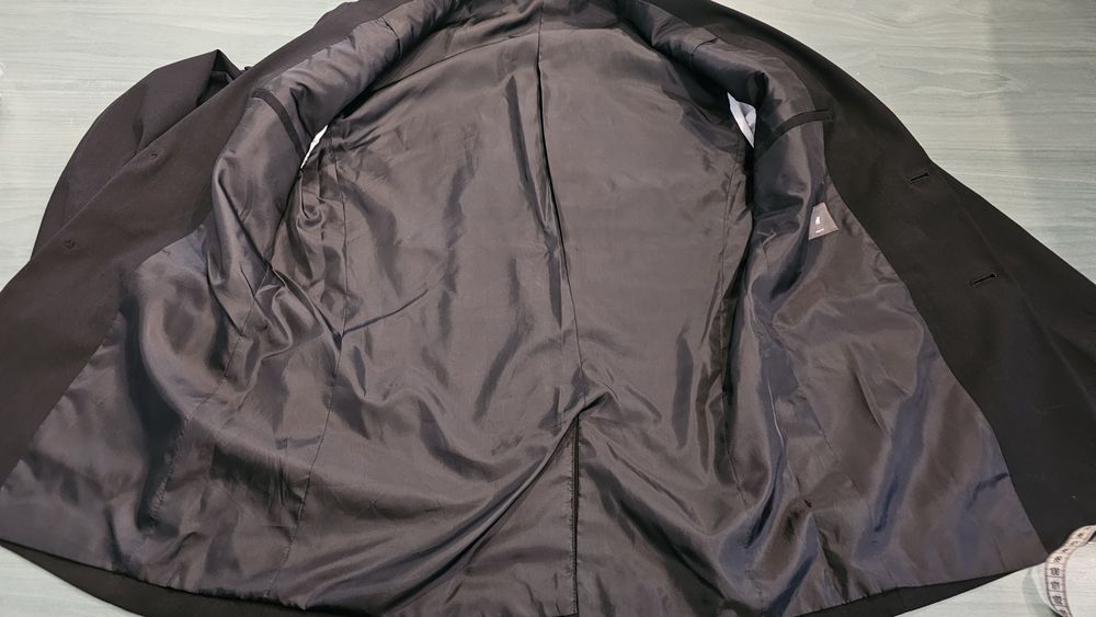 Marynarka męska "48" czarna H&M, slim, raz założona