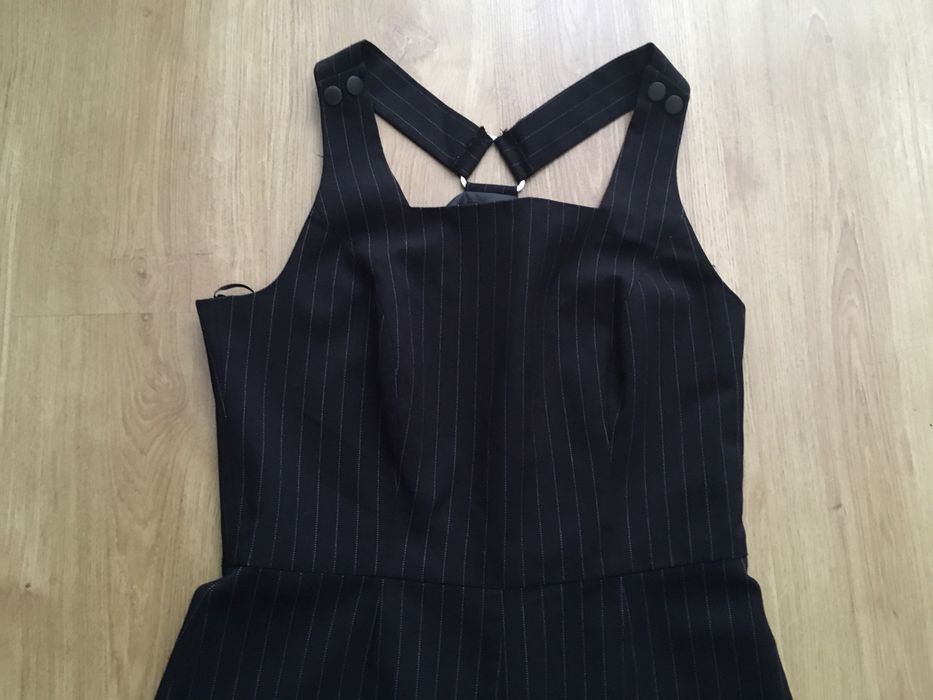 Kombinezon damski w padki czarno biale z odpinanymi ramiaczkami 12/L